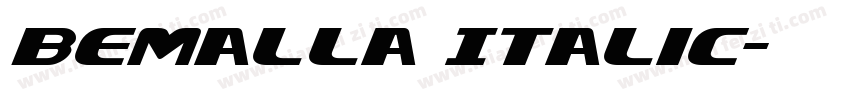 Bemalla Italic字体转换